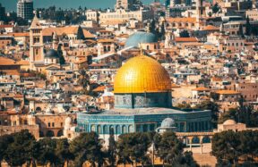 The golden Dome of the Rock in the old city of Jerusalem, Israel