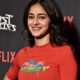 Ananya Panday wearing a deep purple Paithani saree with a tube blouse