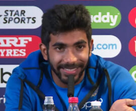 Jasprit Bumrah bowling during a cricket match