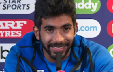 Jasprit Bumrah bowling during a cricket match