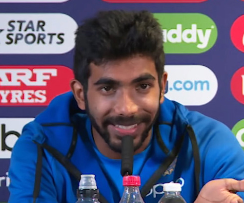 Jasprit Bumrah bowling during a cricket match