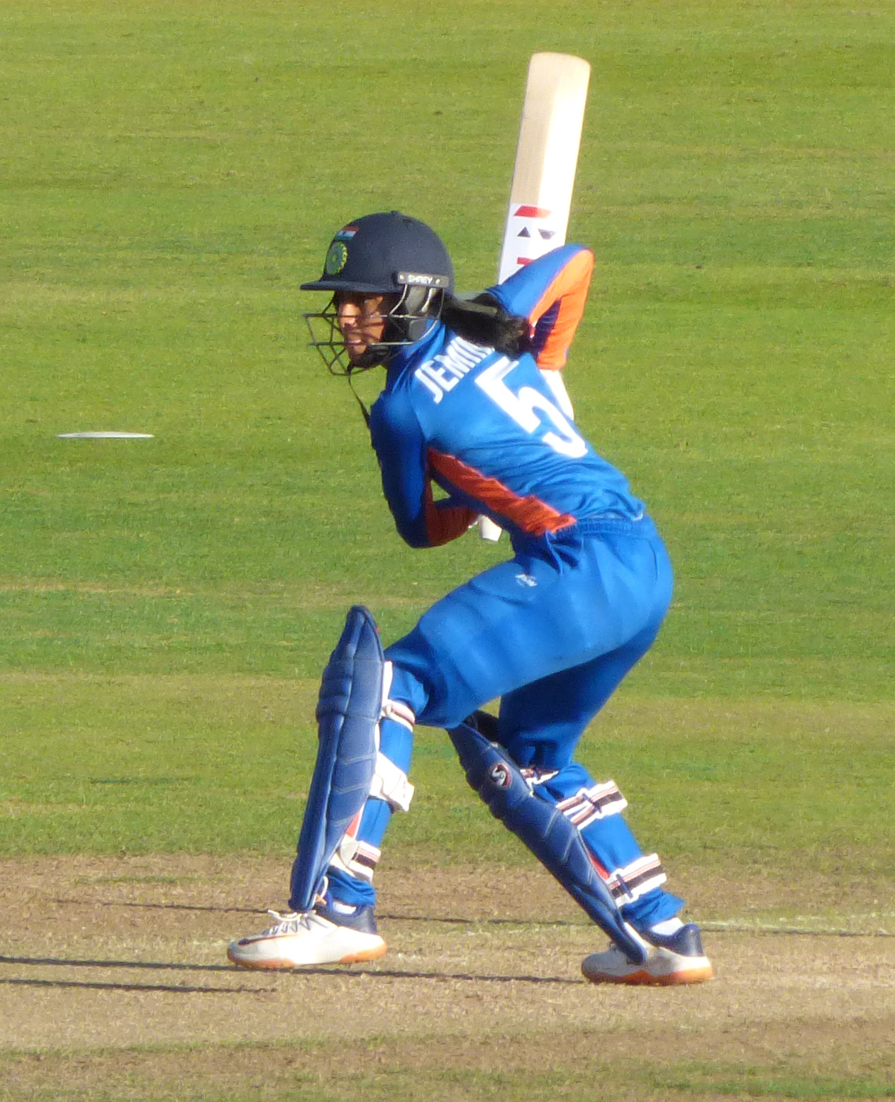Jemimah Rodrigues in an Indian cricket team jersey