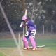 Sanju Samson playing a shot during his 67-run knock against New Zealand
