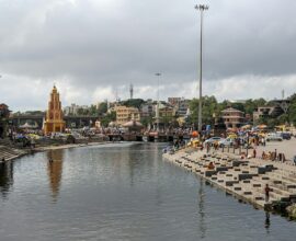 a body of water surrounded by a city