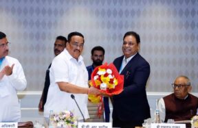 नई दिल्ली में आयोजित उच्चस्तरीय बैठक का एक दृश्य