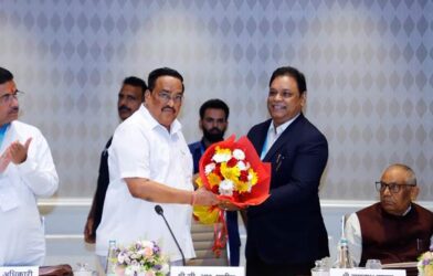 नई दिल्ली में आयोजित उच्चस्तरीय बैठक का एक दृश्य