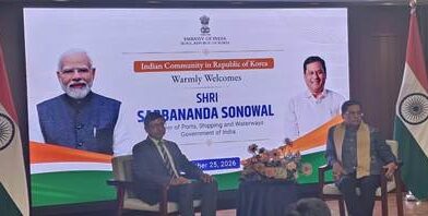 दक्षिण कोरिया में जहाज निर्माण और समुद्री उद्योग से जुड़ा एक दृश्य