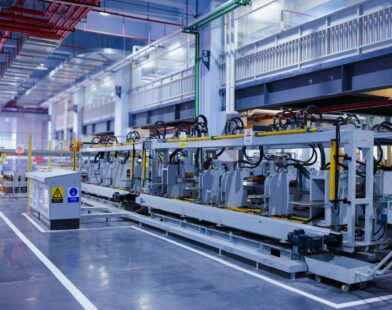 a large machine in a large building