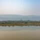a large body of water surrounded by mountains