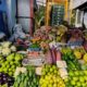 a market with fruits and vegetables