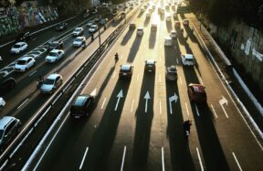 aerial photography of highway road