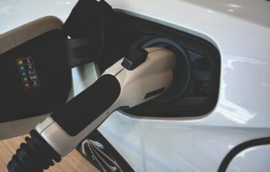 black and white car door